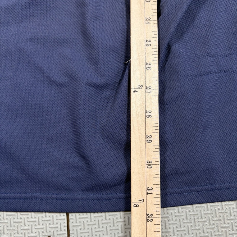 State & Liberty Polo Mesh Shirt Mens 2XL Blue Performance Golf Athletic FLAW - Picture 11 of 12